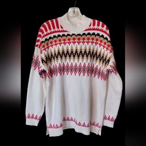 The Loft Fair Isle Mock Neck Tunic Sweater